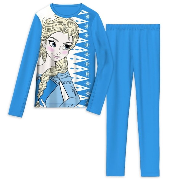 ClimateRight by Cuddl Duds Frozen Girls Thermal Set Size Medium 8/10 - Picture 9 of 10